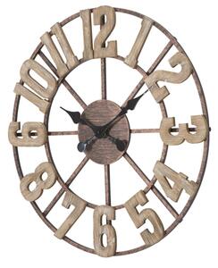Hnědé kovové nástěnné hodiny Mauro Ferretti Maniero, 63,5 cm