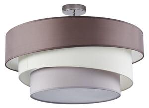 Stropní Lampa Lindby, Melia, stmívatelné, Šedá, Obývací pokoj, Tkanina / Textil, Moderní