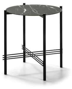 Marckeric Skleněný odkládací stolek Kendall, černá, 50 cm