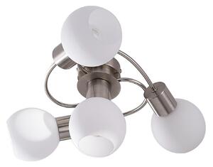 Stropní Lampa Lindby, Ciala, stmívatelné, Metalická, Obývací pokoj, Sklo, Moderní