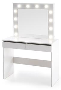 Toaletní stolek s LED osvětlením HOLLYWOOD 140x94 cm bílá