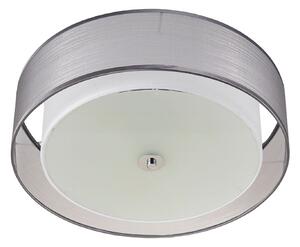 Stropní Lampa Lindby, Tobia, stmívatelné, Šedá, Obývací pokoj, Tkanina / Textil, Moderní