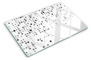 Skleněné krájecí prkénko Geometrické vzory v odstínech šedé ddk-nr-wm-00006087