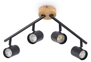 Stropní Lampa Lindby, Xiomara, stmívatelné, Černá, Obývací pokoj, Kov, Moderní