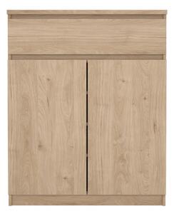 Komoda v dekoru dubu v přírodní barvě 80x100x40 cm Naia – Tvilum