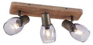 Stropní Lampa Lindby, Ineska, stmívatelné, Dřevo, Obývací pokoj, Dřevo, Skandinávský