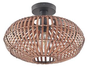 Stropní Lampa Lindby, Majeora, stmívatelné, Dřevo, Obývací pokoj, Bambus, Boho