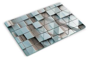 Krájecí prkénko skleněné Geometrické dlaždice v odstínech modré ddk-nr-wm-00006100