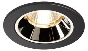 LA 1003774 NUMINOS® DL S vnitřní LED zápustné stropní svítidlo černá/chrom 2700 K 40° včetně listových pružin - BIG WHITE (SLV)