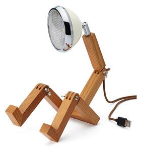 Stolní lampa MR. WATTSON, Bílá, Obývací pokoj, Kov, Vintage