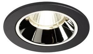 LA 1003822 NUMINOS® DL S vnitřní LED zápustné stropní svítidlo černá/chrom 4000 K 40° včetně listových pružin - BIG WHITE (SLV)