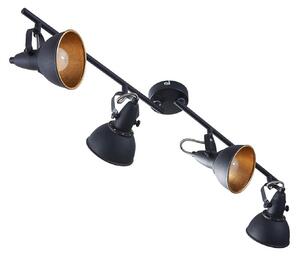Stropní Lampa Lindby, Julin, stmívatelné, Černá, Obývací pokoj, Kov, Moderní