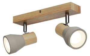 Stropní Lampa Lindby, Filiz, stmívatelné, Dřevo, Ložnice, Dřevo, Skandinávský