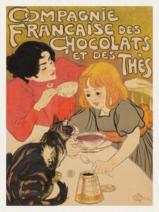 Obrazová reprodukce Compagnie Française des Chocolats et des Thés (Vintage French Cat Poster) Théophile Steinlen