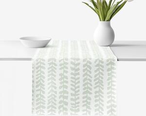 Goldea běhoun na stůl 100% bavlněné plátno - skandinávské lístky 35x140 cm