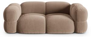 Hnědá sametová pohovka 210 cm Loretto – Cosmopolitan Design