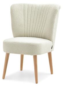 Relaxační křeslo Dintieno (krémová + dub). Akce -10%