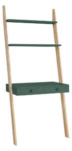 Ragaba Konzolový stojan s pracovní deskou Hilding, 49x79x183 cm, mořská zelená/přírodní