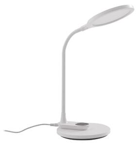 Stolní lampa Lindby, Valtaria, stmívatelné, Bílá, Pracovna, Plast, Moderní