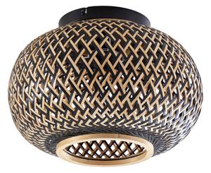 Stropní Lampa Lindby, Nerys, stmívatelné, Dřevo, Obývací pokoj, Dřevo