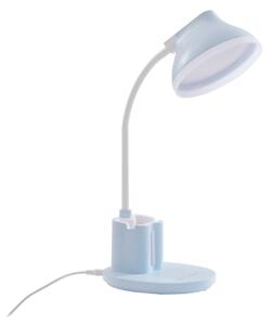 Stolní lampa Lindby, Zephyra, stmívatelné, Modrá, Pracovna, Plast, Moderní