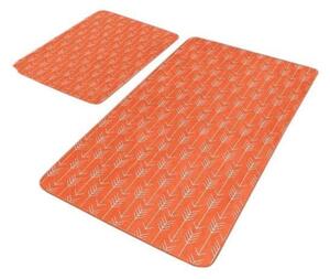 Sametové koupelnové předložky v terakotové barvě v sadě 2 ks 60x100 cm – Mila Home