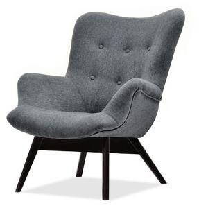 Designové křeslo Florentino (grafit + dub). Akce -15%