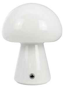Stolní lampa Dyberg Larsen, Morkel Mushroom, stmívatelné, Bílá, Obývací pokoj, Sklo, Skandinávský