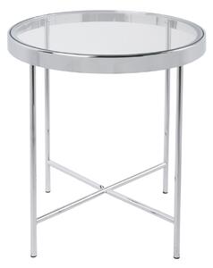 Select Time Průhledný odkládací kovový stolek Glaro