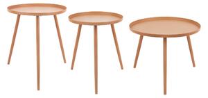 Select Time Karamelově hnědý kulatý odkládací stolek Lewo, 45 cm