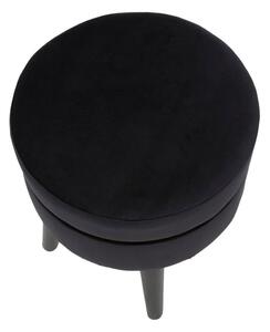Černá polstrovaná stolička Mauro Ferretti Paris, ⌀ 35 cm