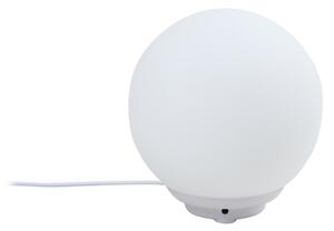 Stolní lampa Lindby, Cosmia, stmívatelné, Bílá, Obývací pokoj, Sklo, Moderní