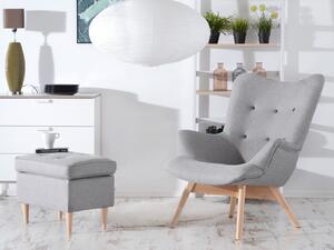 Designové křeslo Florentino (šedá + dub)