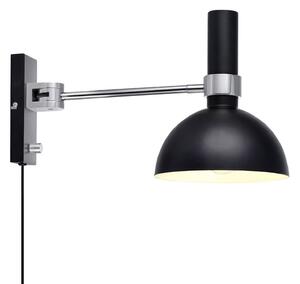 Nástěnná Svítidla Markslöjd, Larry, stmívatelné, Černá, Obývací pokoj, Kov, Moderní