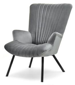 Relaxační křeslo Lanzaris (šedá + černá). Akce -10%