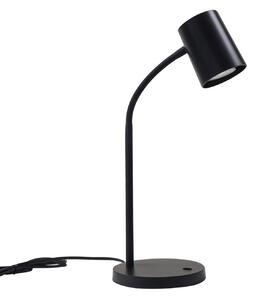 Stolní lampa Lindby, Radka, Černá, Pracovna, Plast, Moderní