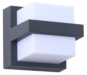 Venkovní svítidla Lindby, Fyra, stmívatelné, Šedá, Balkon, Hliník, Moderní
