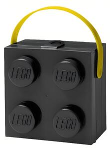 Lego® Černý svačinový box s rukojetí LEGO® Storage 16,5 x 16,5 cm