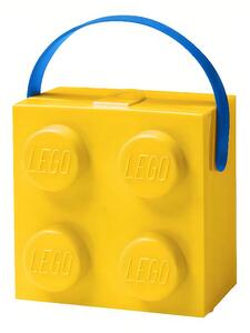 Lego® Žlutý svačinový box s rukojetí LEGO® Storage 16,5 x 16,5 cm