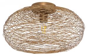 Stropní Lampa Lindby, Kaviya, stmívatelné, Zlatá / mosazná, Obývací pokoj, Kov, Design