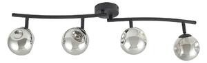 Stropní Lampa Lindby, Valentina, stmívatelné, Šedá, Obývací pokoj, Sklo, Moderní