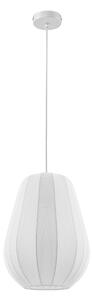 Závěsná svítidlo Lindby, Helin, stmívatelné, Bílá, Jídelna, Tkanina / Textil, Moderní