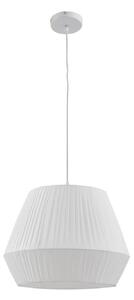 Závěsná svítidlo Lindby, Vitore, stmívatelné, Bílá, Obývací pokoj, Tkanina / Textil, Skandinávský