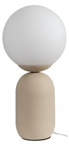 Stolní lampa Lindby, Lennes, Bílá, Obývací pokoj, Sklo, Moderní