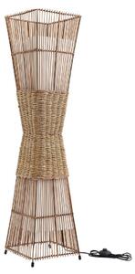 Stojací Lampa Lindby, Jacinto, Dřevo, Obývací pokoj, Bambus, Boho