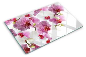 Krájecí prkénko skleněné Orchideje v pozadí okna ddk-nr-wm-00006221