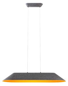 Redo Závěsné akustické LED svítidlo AKIRA š: 1090mm, 23,5W Barva: Antracit-oranžová, Teplota světla: 3000K