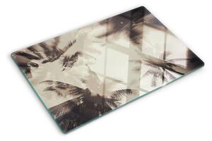 Krájecí prkénko skleněné Palmy na monochromatickém pozadí ddk-nr-wm-00006225