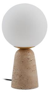 Stolní lampa Lindby, Kirstan, Bílá, Obývací pokoj, Sklo, Moderní