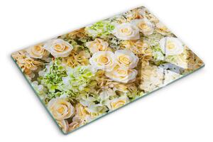 Skleněné krájecí prkénko Květiny v pastelových odstínech ddk-nr-wm-00006228